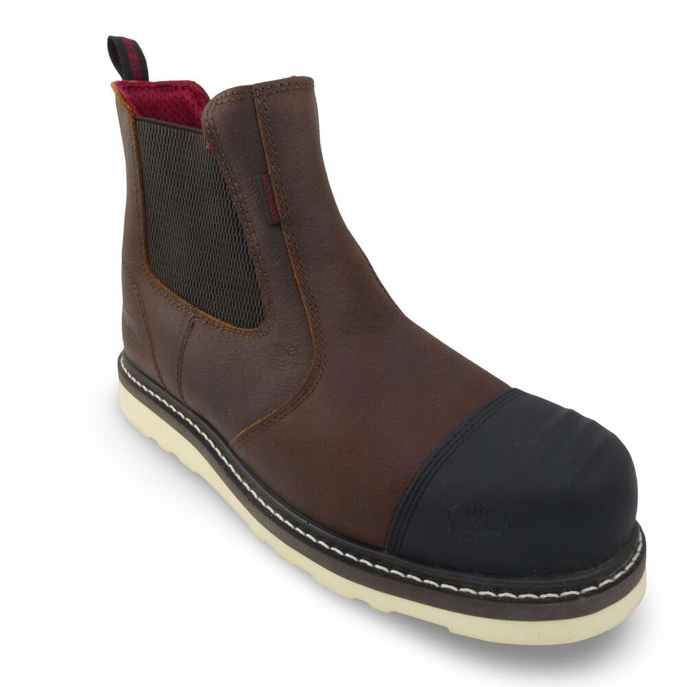 Avenger Men's US 13 EE Romeo Carbon Toe Boot Brown A7505 6" Leather Nanofiber Co